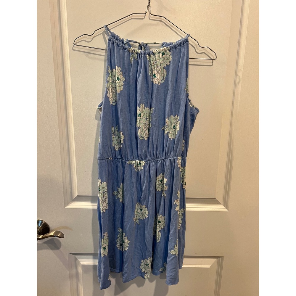 Old Navy Womens Dress Floral Print Sleeveless Blue Size M